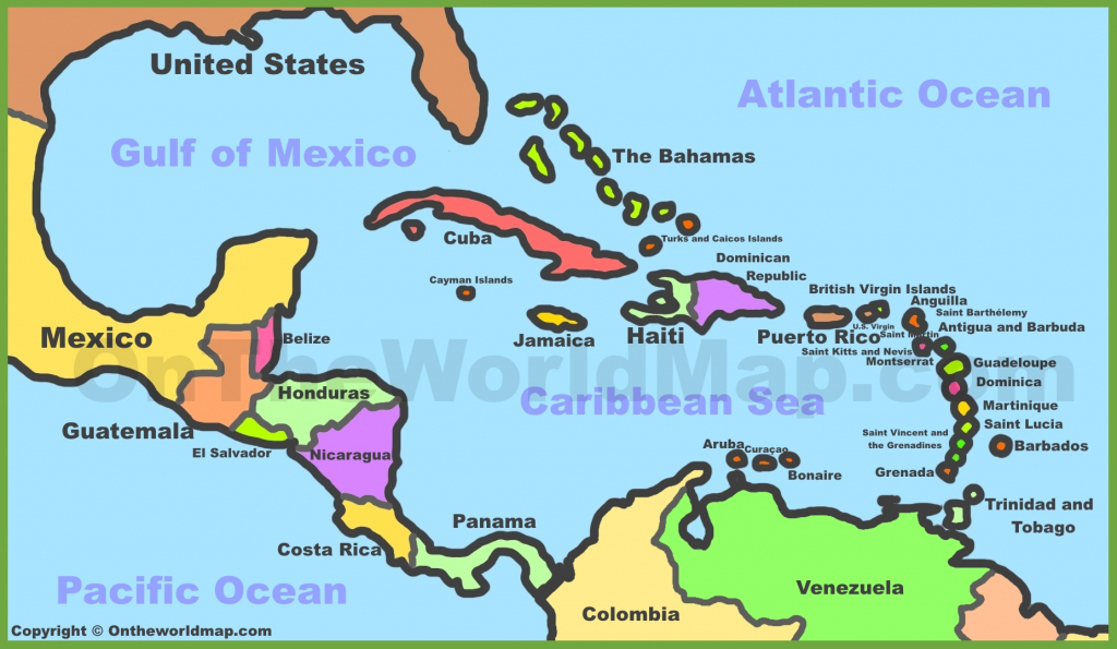 Comprehensive Map Of The Caribbean Sea And Islands Comprehensive Map Of The Caribbean Sea And Islands