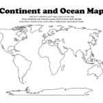 Continent And Ocean Map Worksheet Blank Continents And