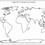 Continents And Oceans Worksheet Printable Printable Map