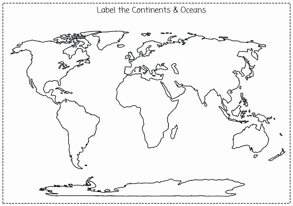 Continents And Oceans Worksheet Printable Printable Map 