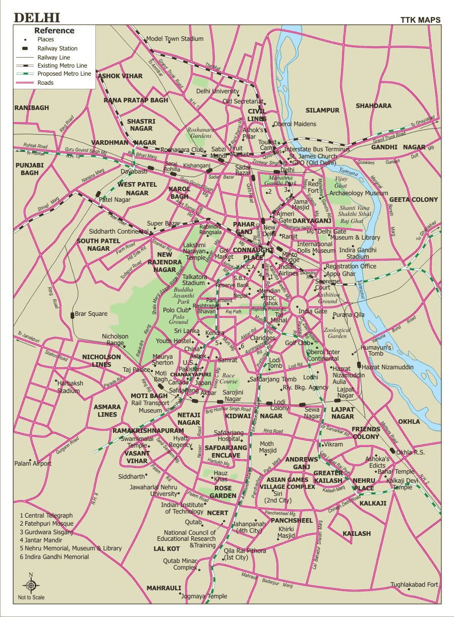 Delhi City Map Mapsof