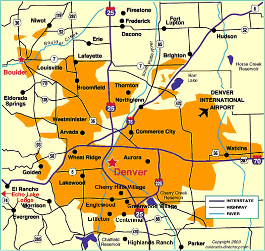 Denver Map Free Printable Maps
