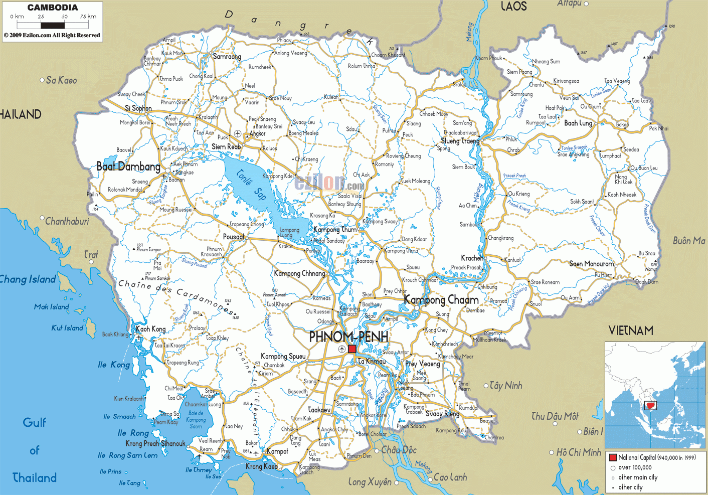 Detailed Clear Large Road Map Of Cambodia Ezilon Maps Detailed Clear Large Road Map Of Cambodia Ezilon Maps