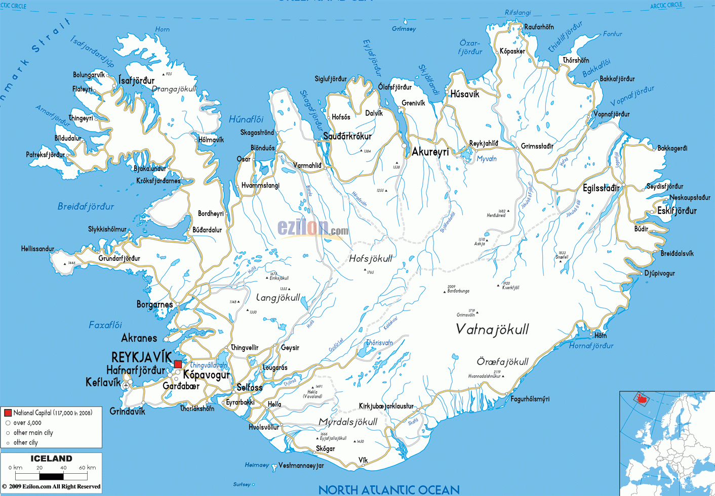 Detailed Clear Large Road Map Of Iceland Ezilon Maps Detailed Clear Large Road Map Of Iceland Ezilon Maps