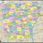 Detailed Political Map Of Arkansas Ezilon Maps