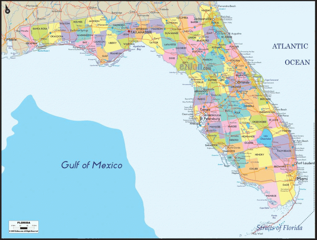 Detailed Political Map Of Florida Ezilon Maps Gulf Detailed Political Map Of Florida Ezilon Maps Gulf