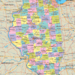 Detailed Political Map Of Illinois Ezilon Maps