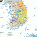 Detailed Political Map Of South Korea Ezilon Maps
