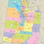 Detailed Political Map Of Utah Ezilon Maps