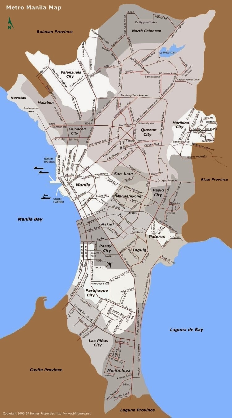 Detailed Street Maps Of Manila Free Printable Maps