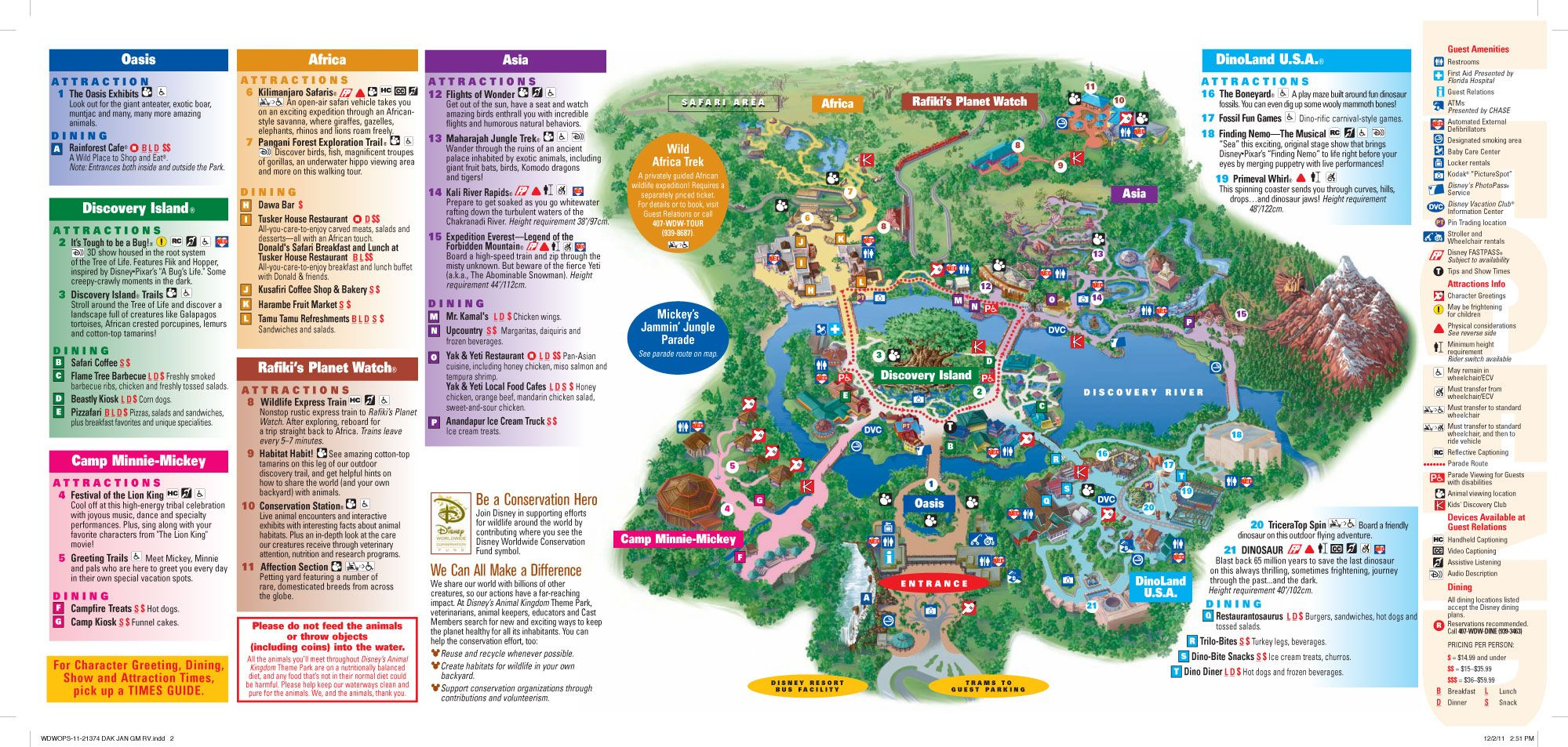 Disney s Animal Kingdom Map Theme Park Map Animal 