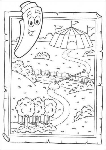 Dora And Map Coloring Pages 5 Pictures Dora123 COM Games 