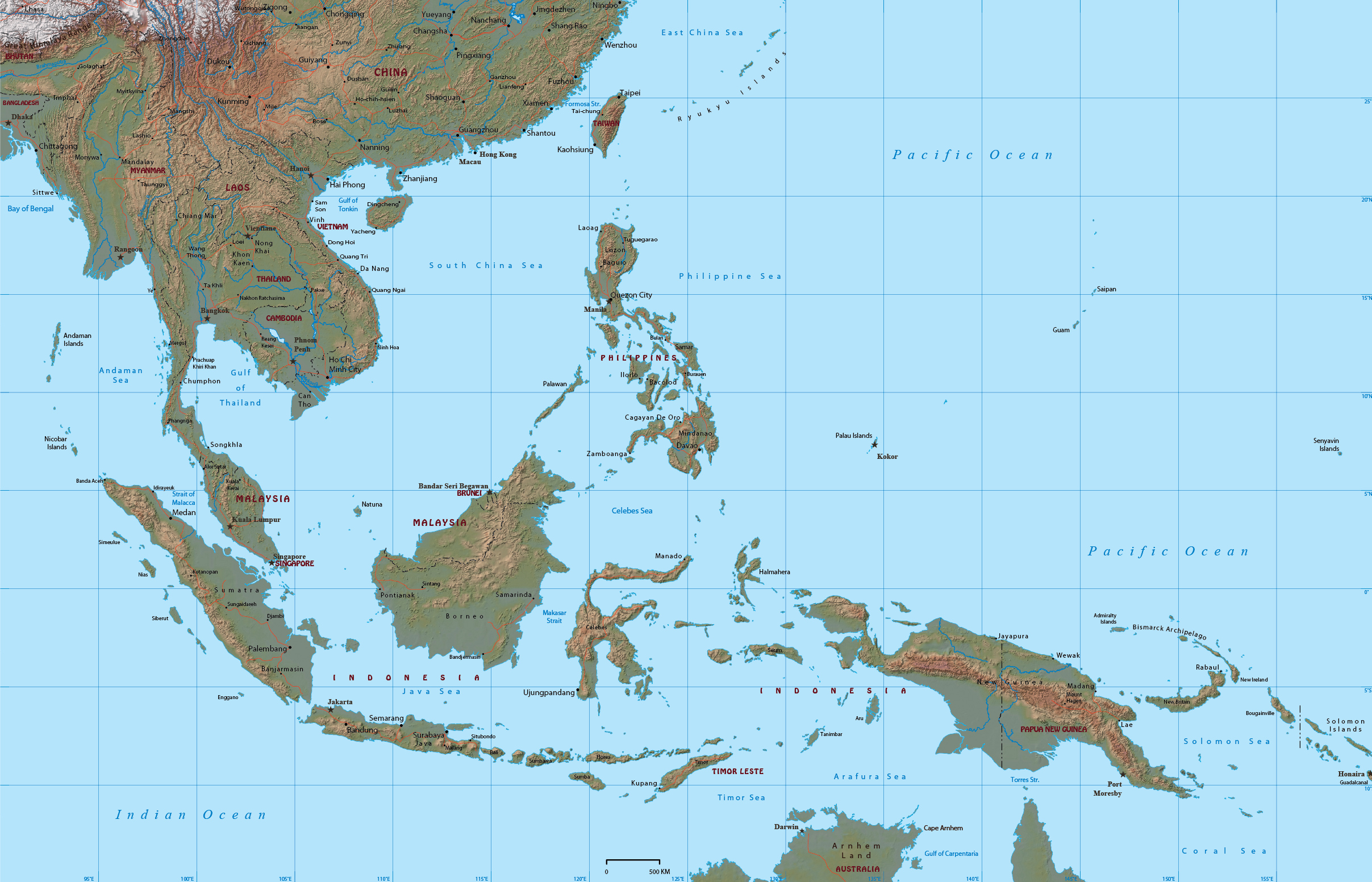 Download Free Printable Southeast Asia Map World Map 