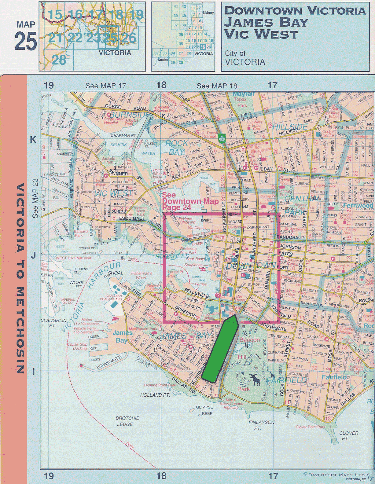 Downtown Victoria British Columbia Tourist Map Victoria 