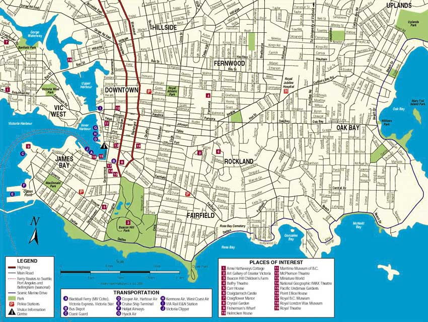 Downtown Victoria Map Victoria Bc Mappery