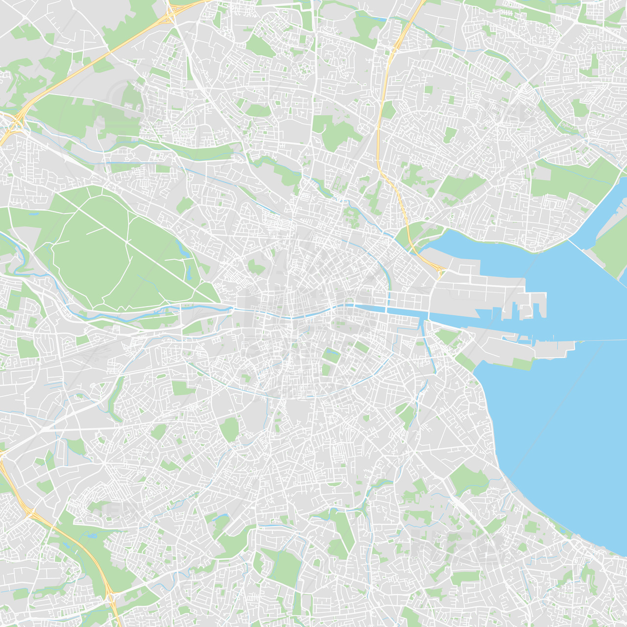 Dublin Ireland Printable Street Map HEBSTREITS Sketches Dublin Ireland Printable Street Map HEBSTREITS Sketches