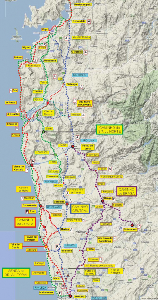 El Camino De Santiago Compostela Pilgrimage Map El 