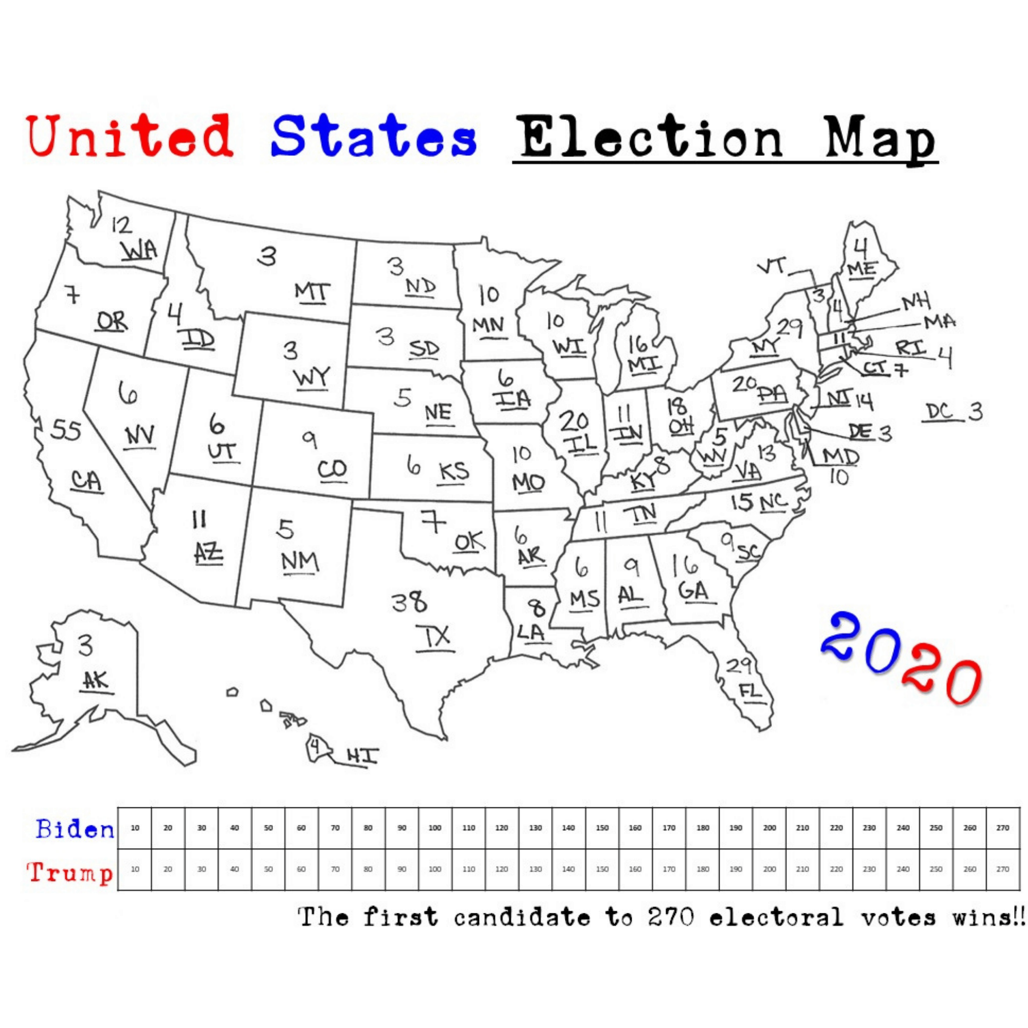 Election Day Results Coloring Map Printable Parenting Tools
