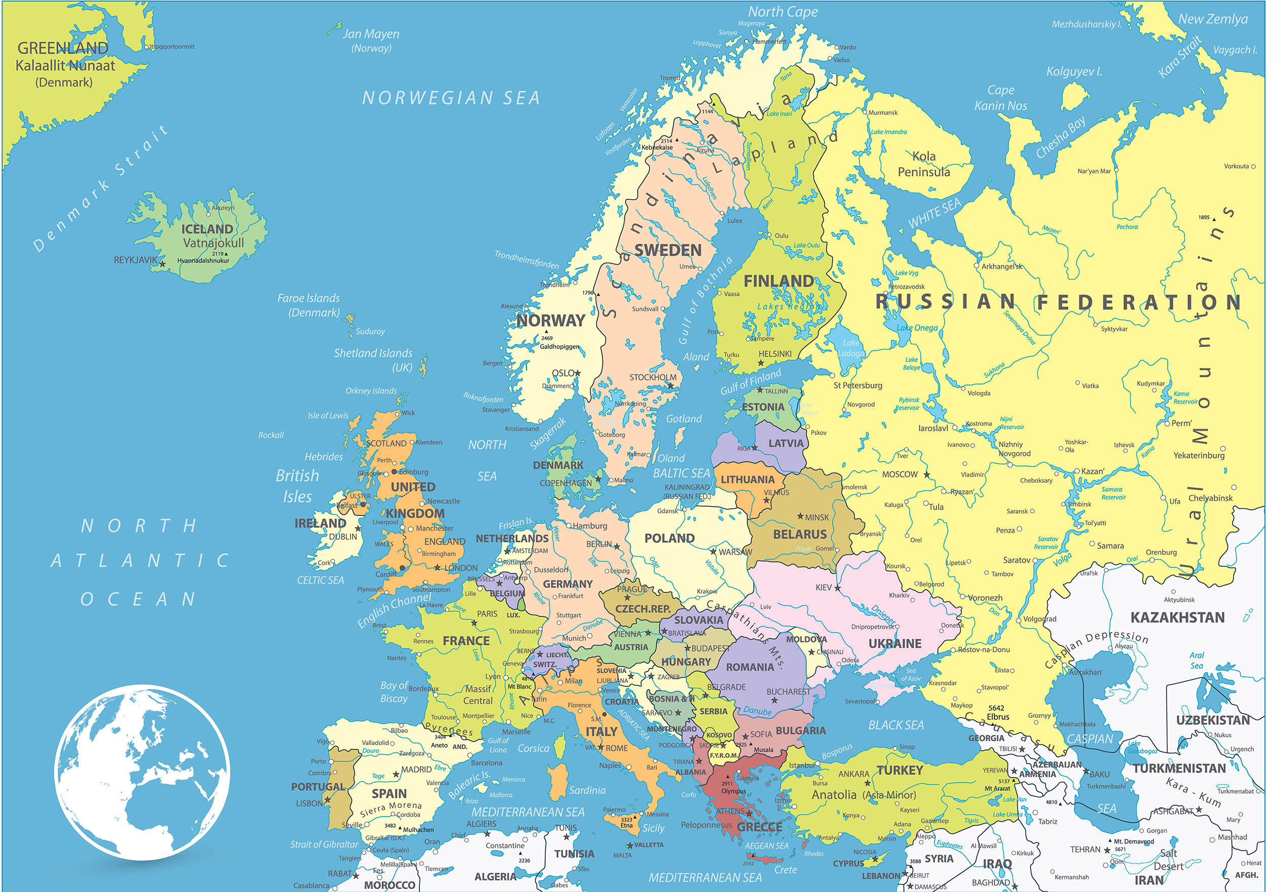 Europe Political Map Europe Political Map