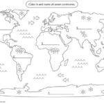 Free Coloring Map The 7 Continents Of The World