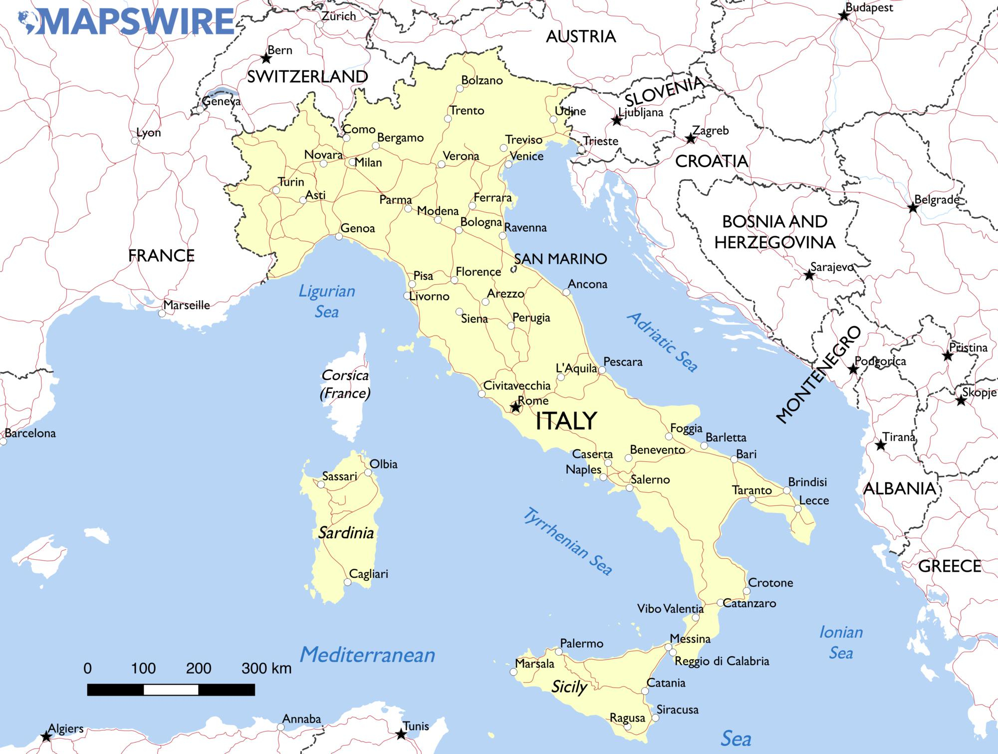 Free Maps Of Italy Mapswire Free Maps Of Italy Mapswire