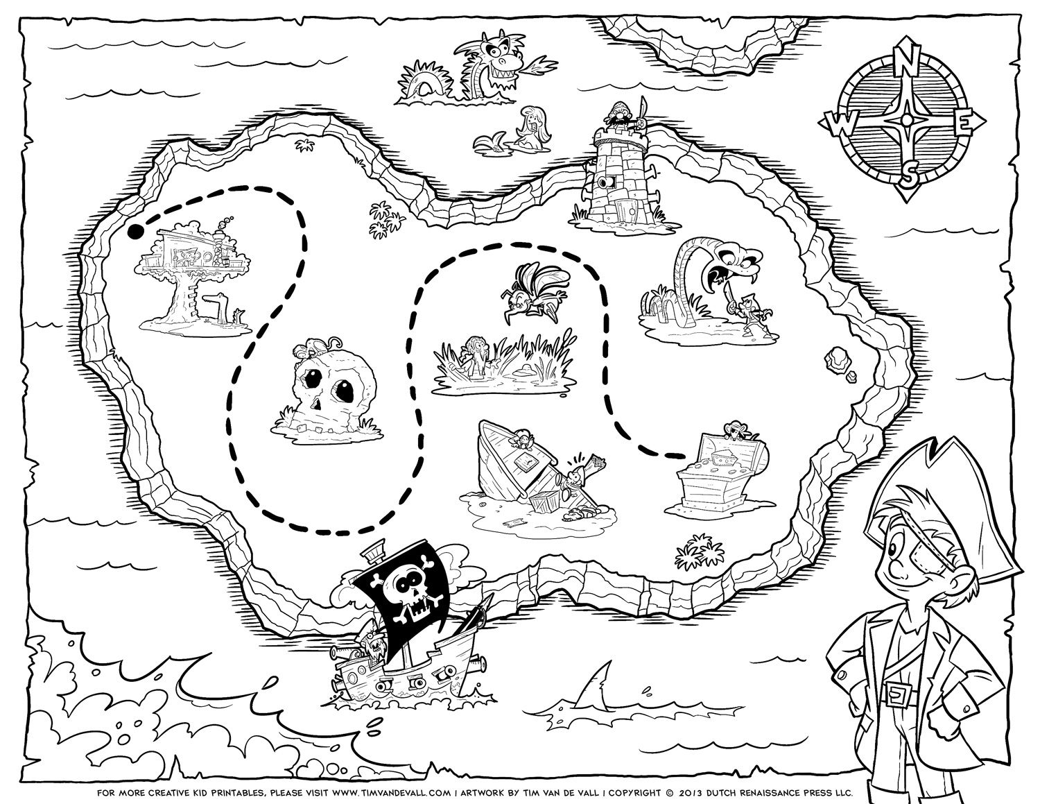 Free Pirate Treasure Maps And Party Favors For A Pirate 