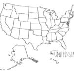 Free Printable Black And White Map Of The United States
