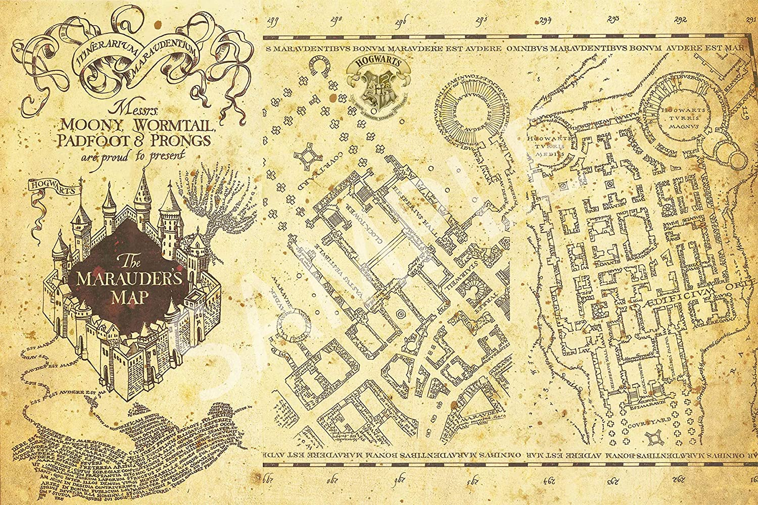 Free Printable Full Size Marauders Map Free Printable Full Size Marauders Map