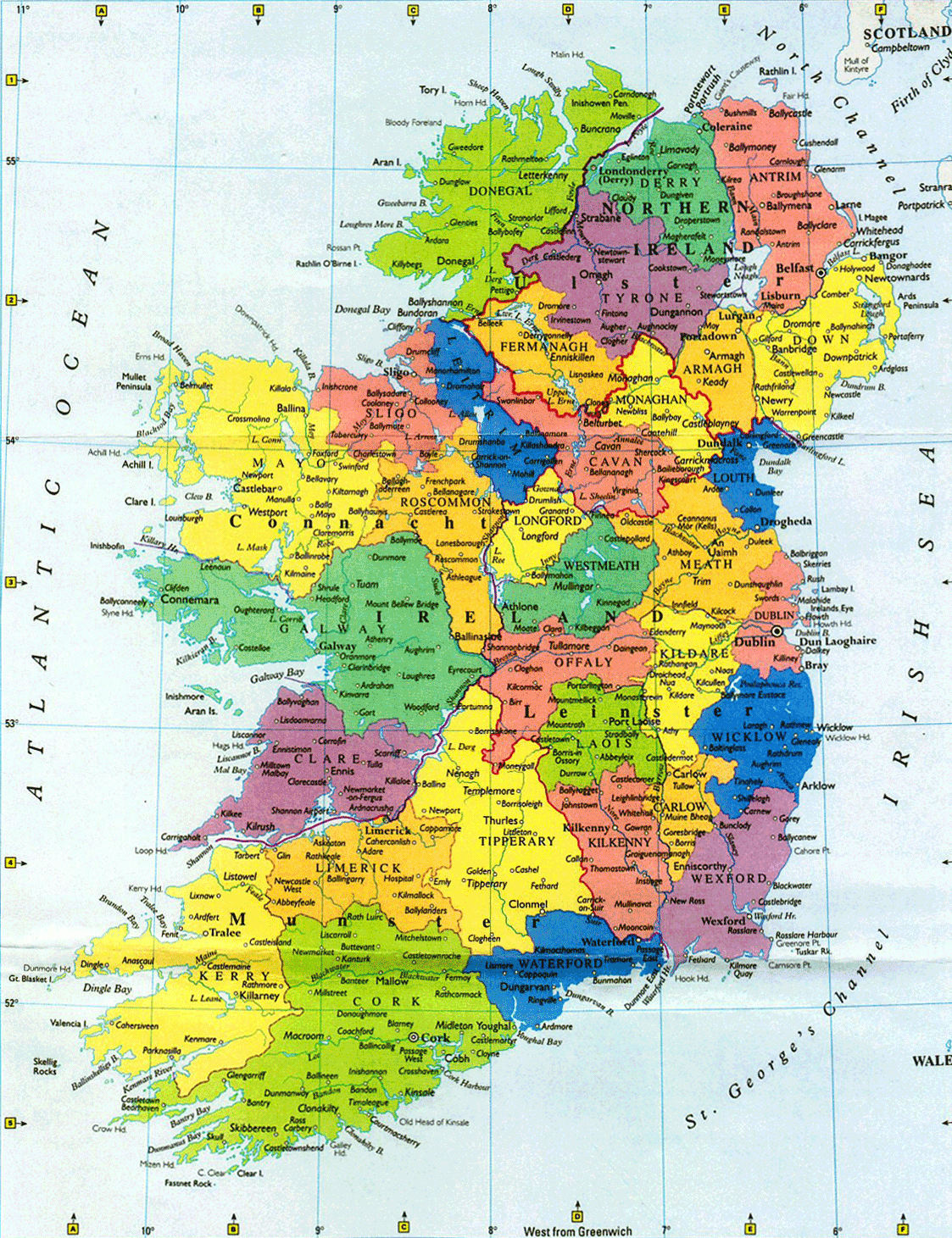 Free Printable Map Of Ireland Map Of Ireland Plan 