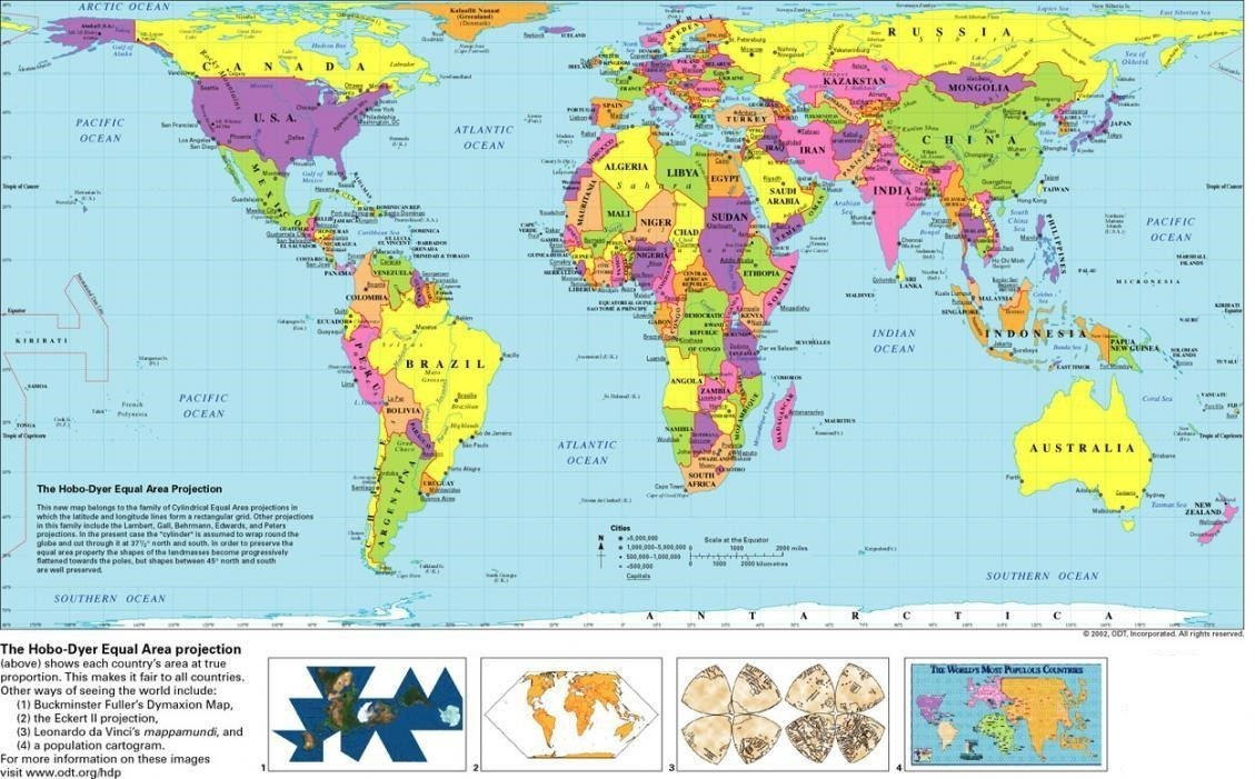 Free Printable World Map With Countries Template In PDF 