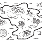 Free Treasure Map Coloring Page Download It At Https