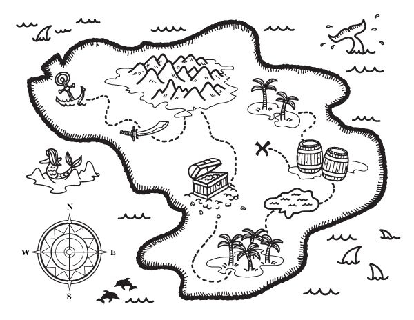 Free Treasure Map Coloring Page Download It At Https 