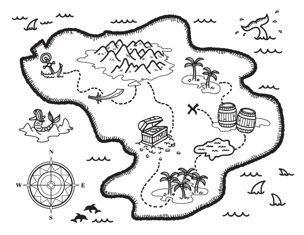 Free Treasure Map Coloring Page Download It At Https