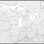 Great Lakes States Outline Map Printable Map
