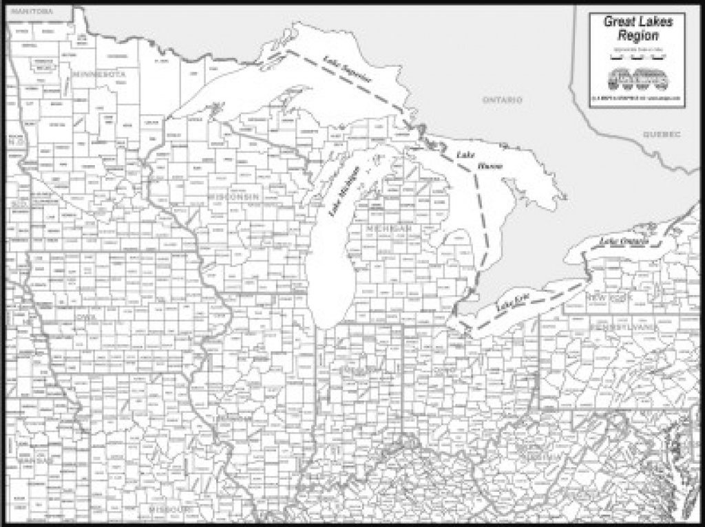 Great Lakes States Outline Map Printable Map