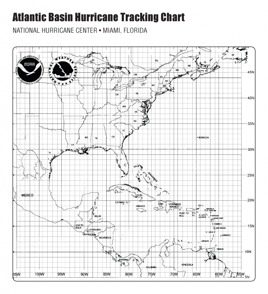 H1 Hurricane Season 99 Printable Hurricane Tracking Map 
