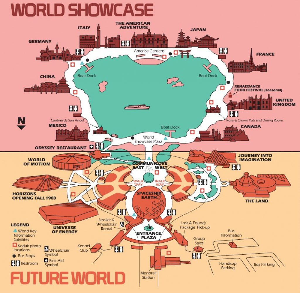 High Resolution 1982 Epcot Center Map Free For Download 