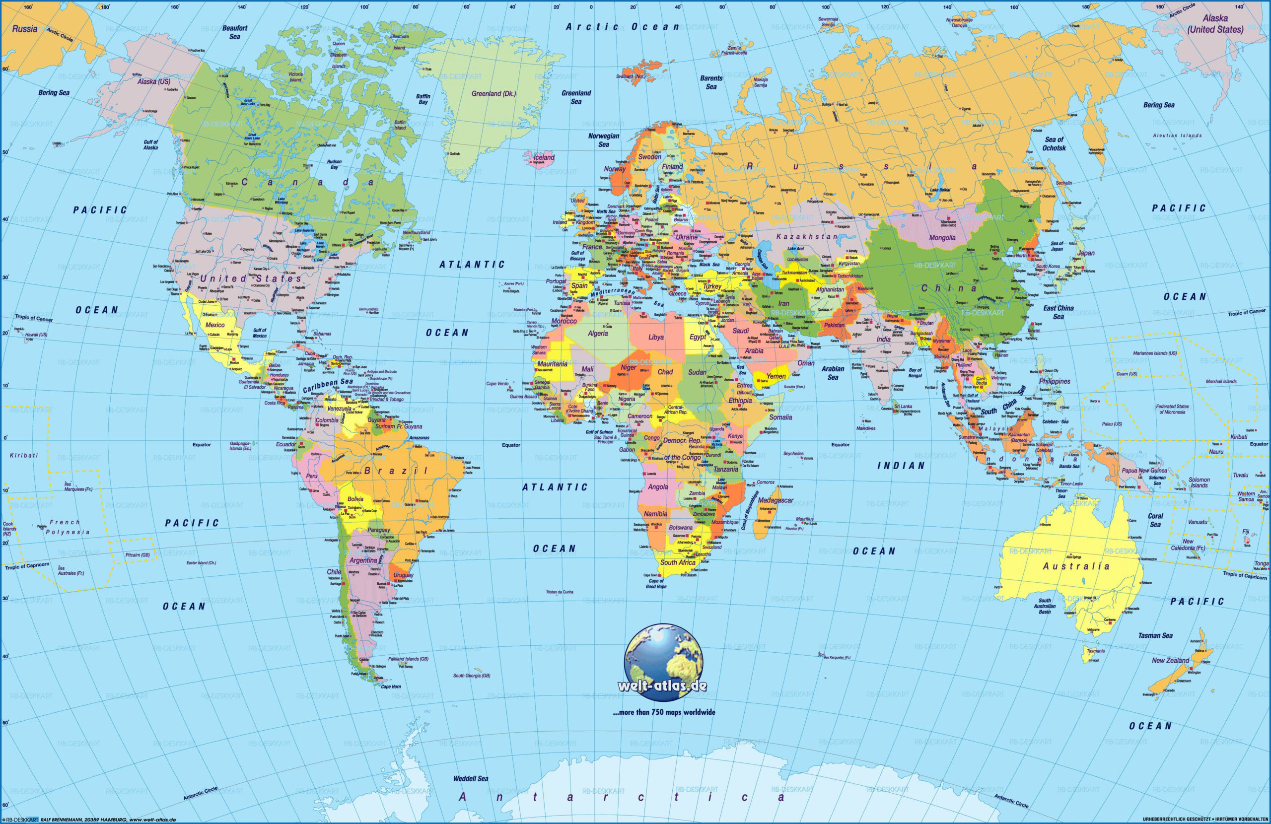High Resolution World Map Free Printable World Map 