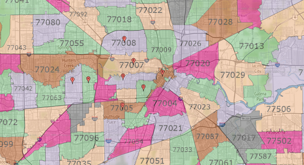 Houston Zip Code Map Printable Printable Maps