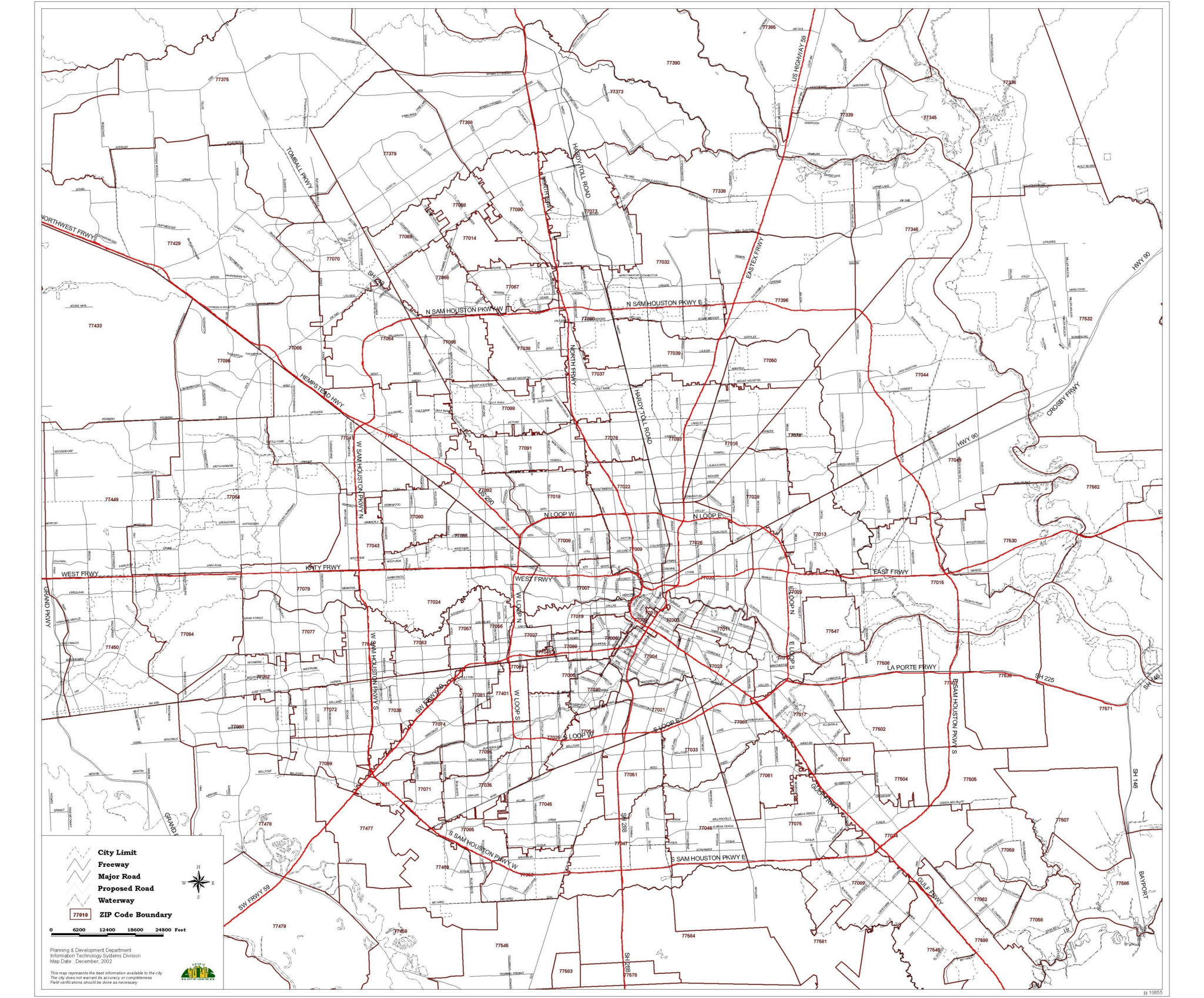 Houston Zip Codes List And Map Printable Map Of The United States