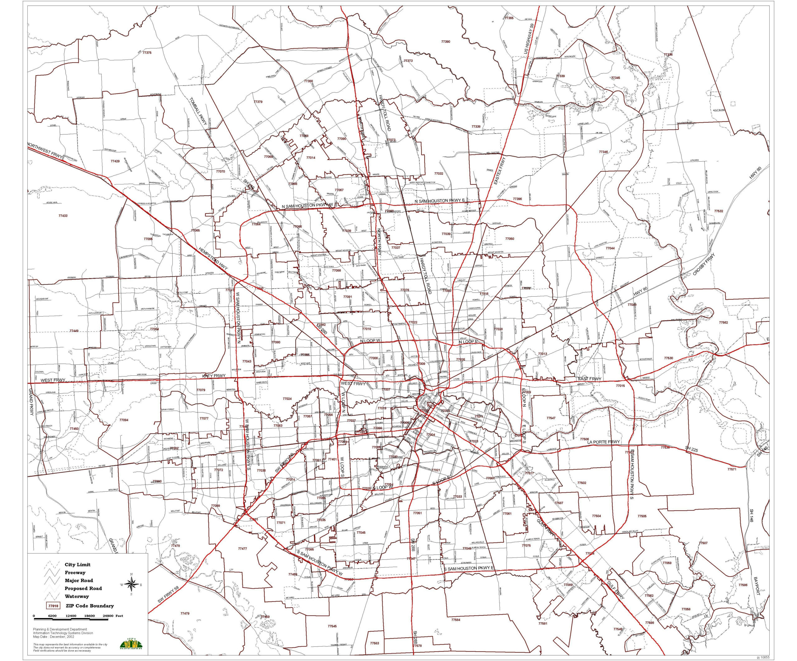 Houston Zip Codes List And Map