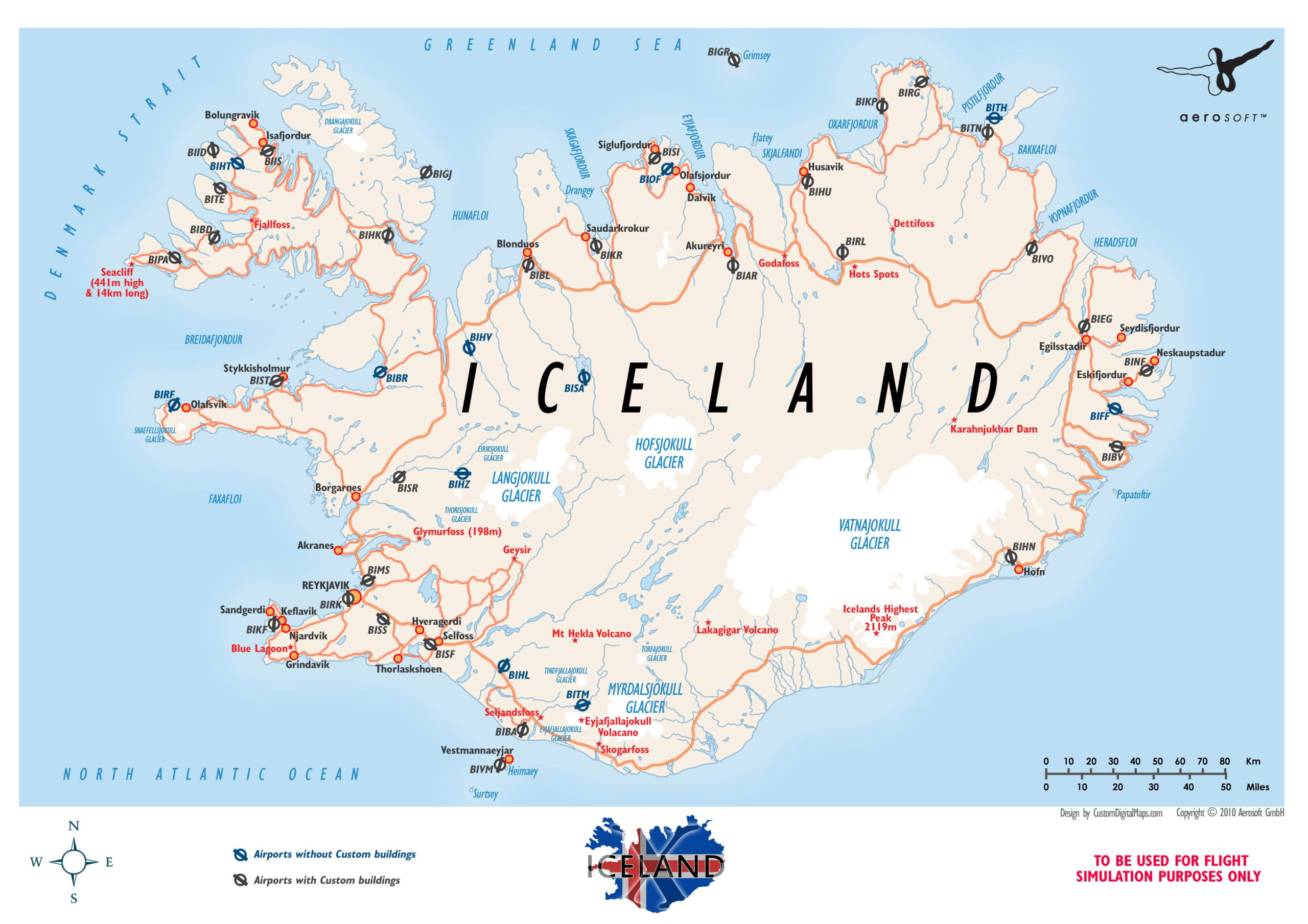 Iceland Map High Resolution