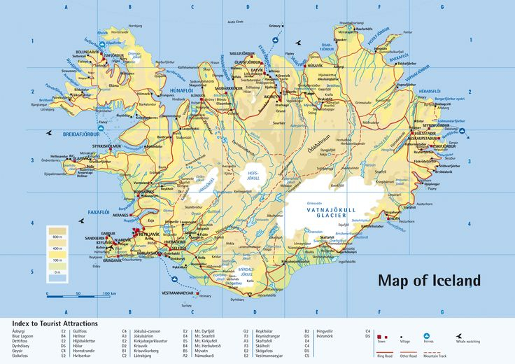 Iceland Tourism Printable Iceland Tourist Map Iceland