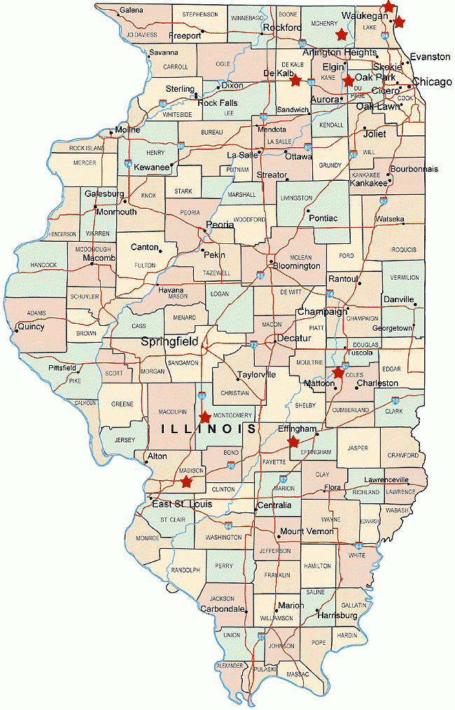 Illinois Map TravelsFinders Com Illinois Map TravelsFinders Com
