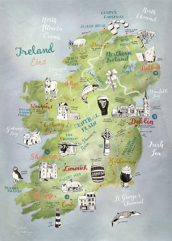 Ireland Map Map Of Ireland By Theresa Grieben 