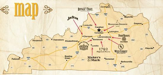 Kentucky Bourbon Trail Map Kentucky Bourbon Trail 