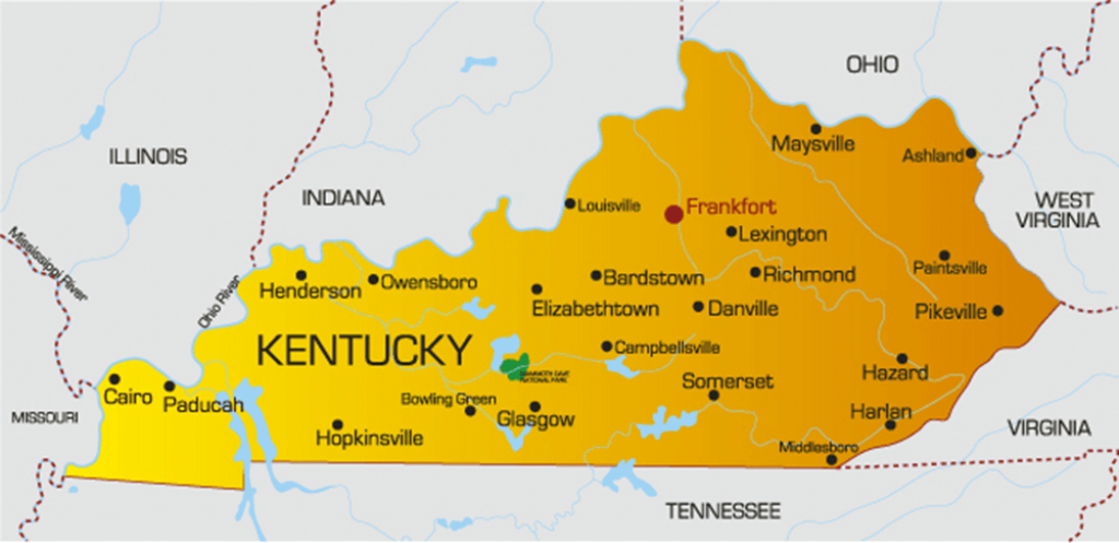 Kentucky State Map With Cities And Counties Printable Map Kentucky State Map With Cities And Counties Printable Map