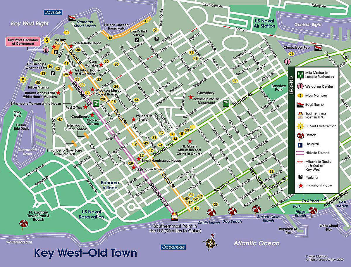 Key West Street Map Map Of Key West The DIS Discussion 