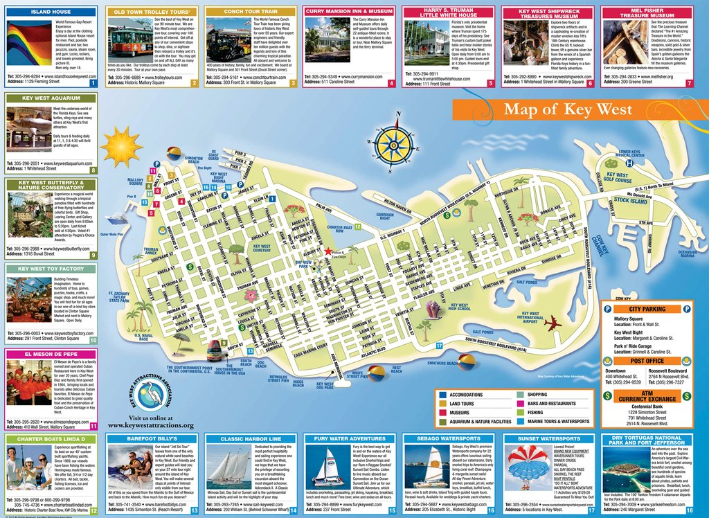 Key West Tourist Map Maplets