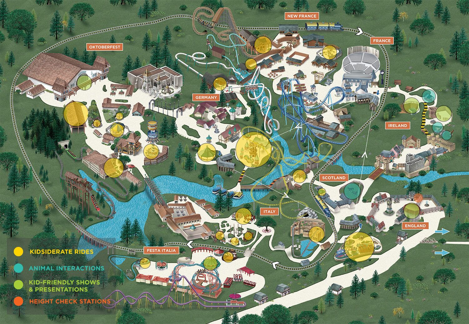 Kid Friendly Attraction Map At Busch Gardens Williamsburg Kid friendly Attraction Map At Busch Gardens Williamsburg